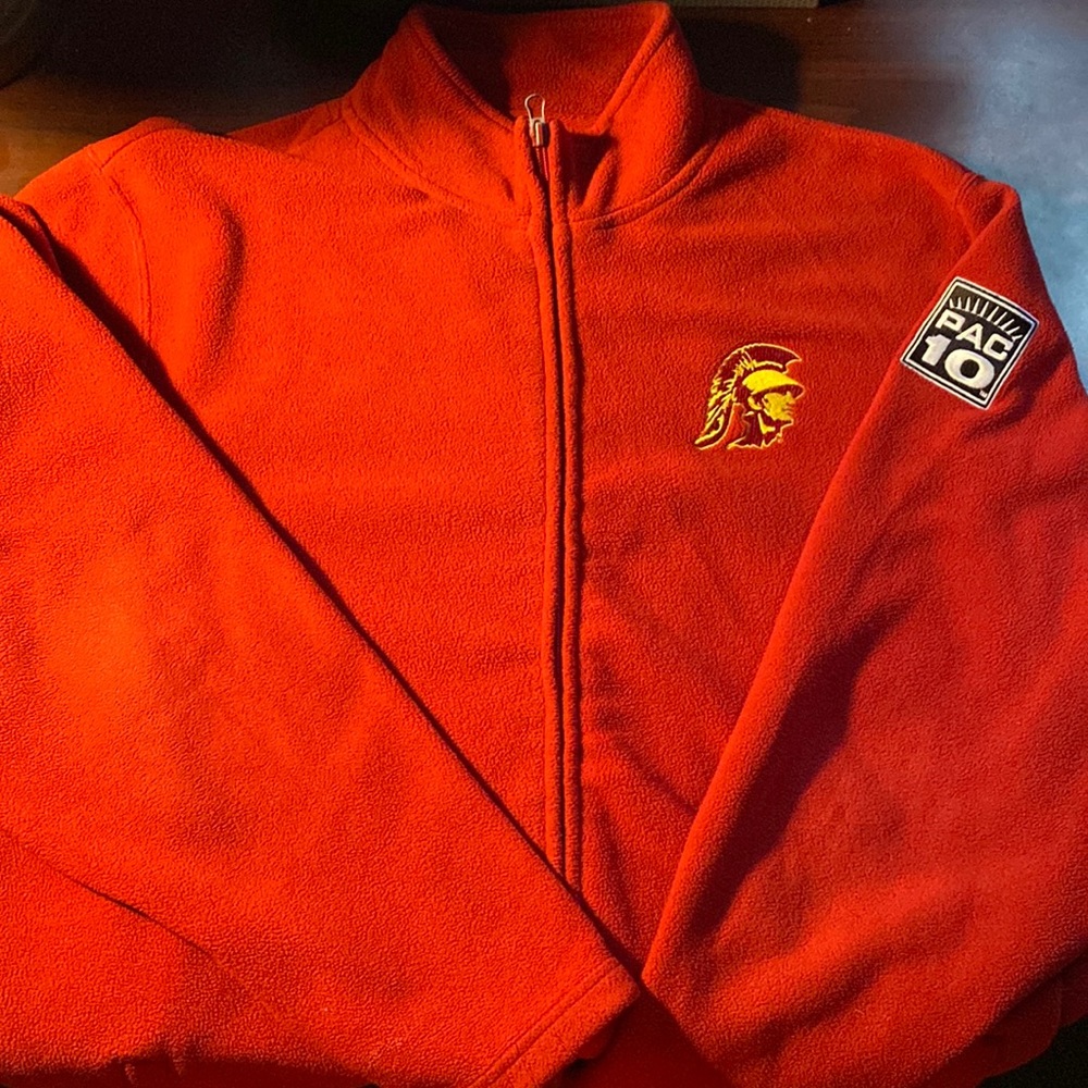 Classic USC PAC 10 warm zip up sweater